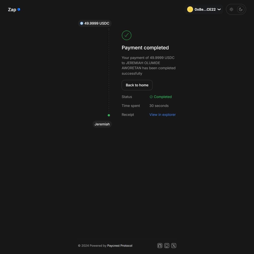 Zap by Paycrest screenshot