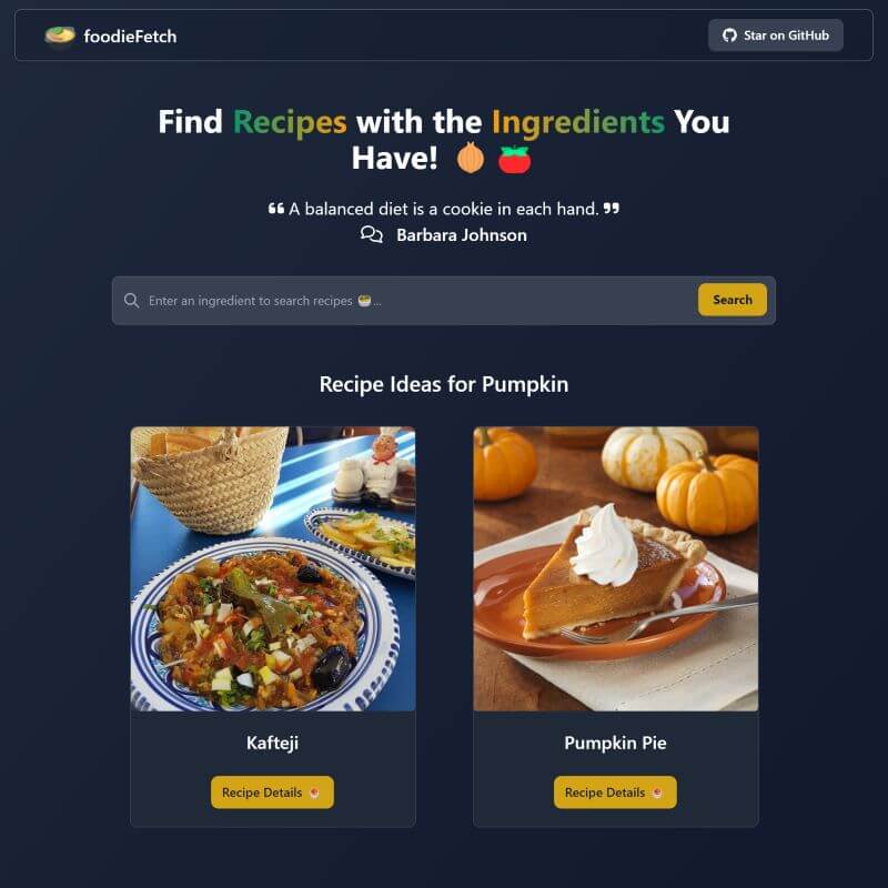 foodieFetch screenshot