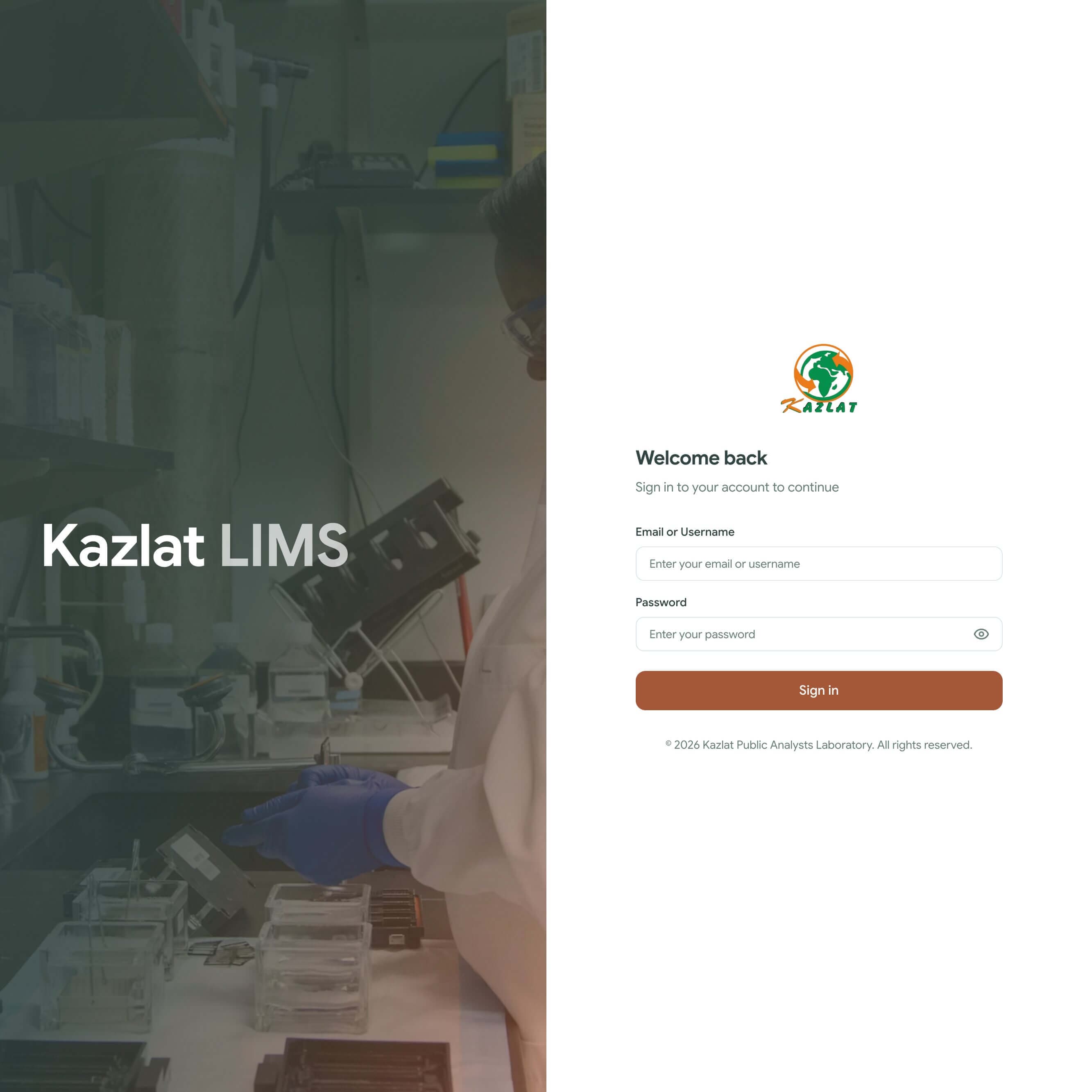 Kazlat LIMS screenshot