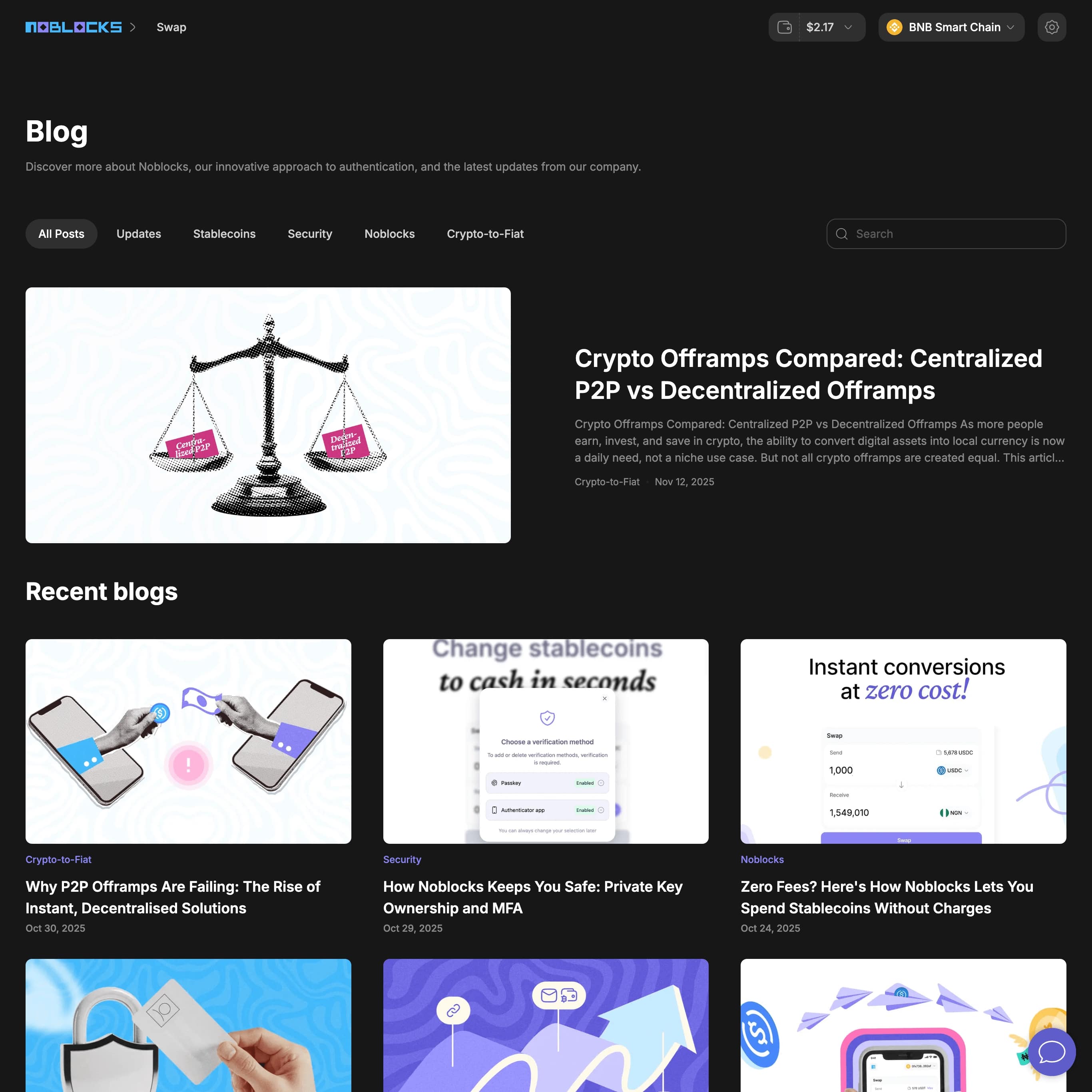 Noblocks Blog screenshot