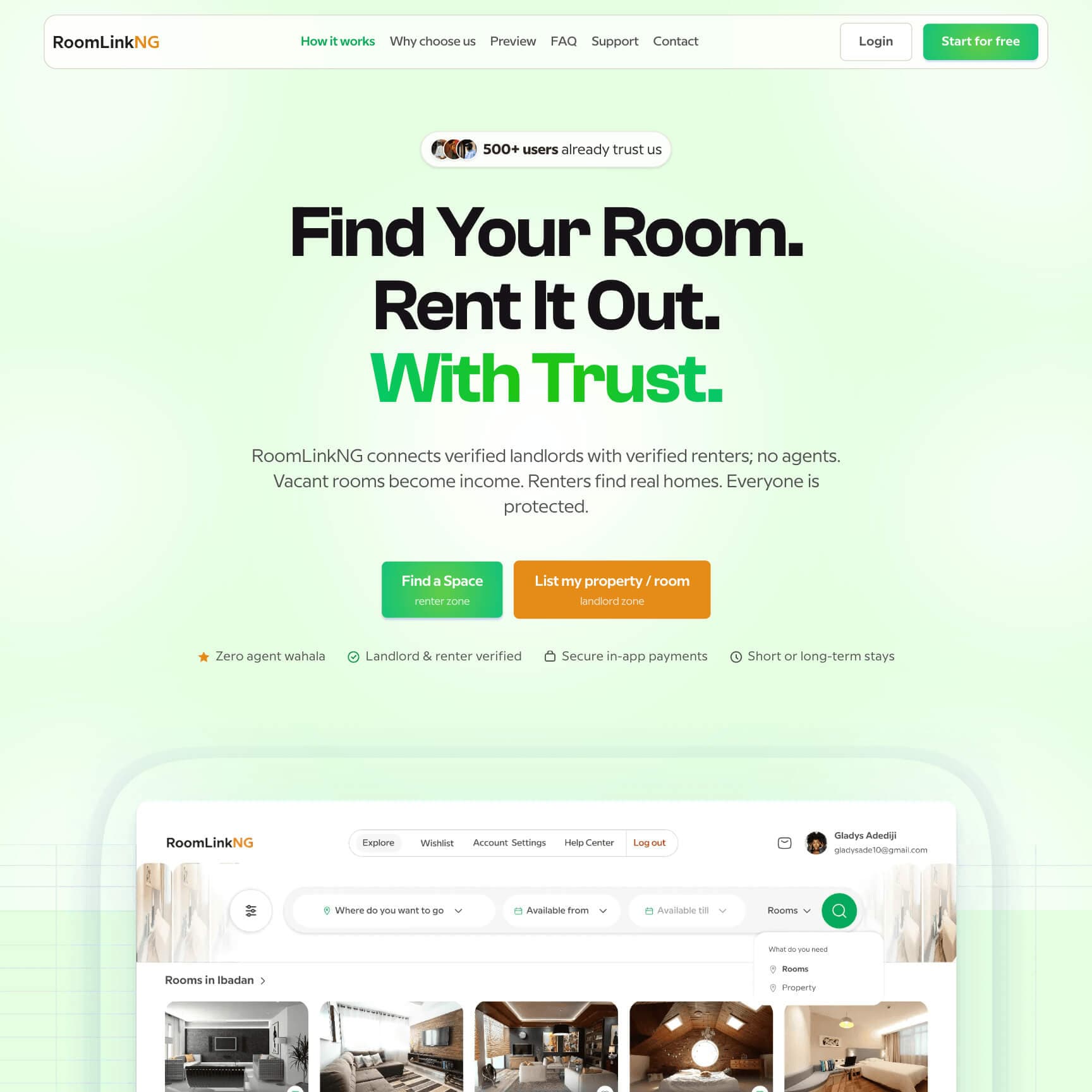 RoomLink screenshot