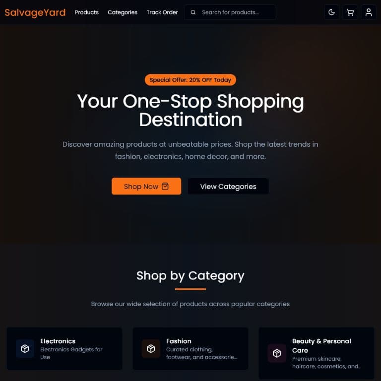 Salvage Yard Store screenshot